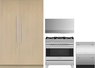 5 Piece Package Includes Refrigerator, Freezer, Range, Hood And Dishwasher